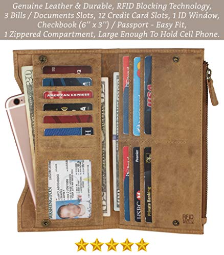 Mou Meraki Genuine Leather RFID Blocking Long Wallet – Vintage Bifold for Men2