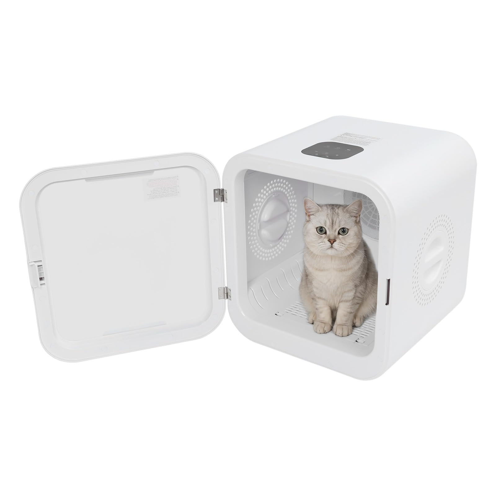 Asciugatrice automatica per animali domestici, 800 W, 22-45 °C, timer 10