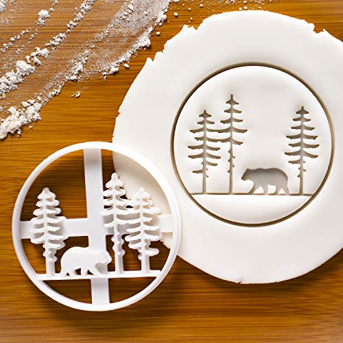 Set Of 2 Forest Animal Cookie Cutters (Designs: Moose And Bear), 2 Pieces - Bakerlogy #TOP3