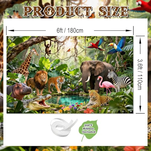 Fondo Fotográfico Avezano Jungle Party 180x110cm miniatura 2