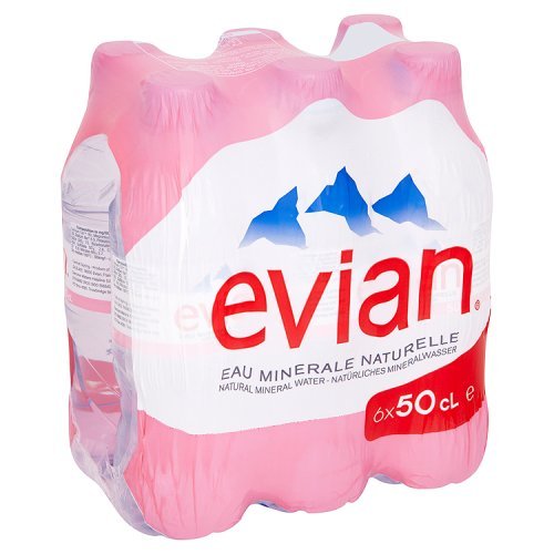 Evian Still Mineral Water, 500ml (Pack of 6)