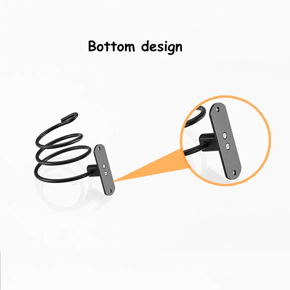 Support Sèche-cheveux Mural En Spirale : Idéal Pour Une Salle De Bain Organisée Et élégante