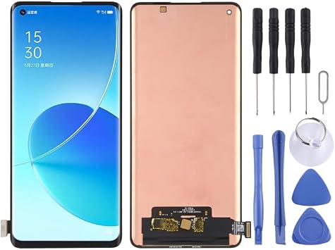 Mobile Phone LCD Screen Original AMOLED Material LCD Screen and Digitizer Complete Assembly for OPPO RENO6 PRO 5G / RENO6 PRO+ 5G Phone Replacement Parts