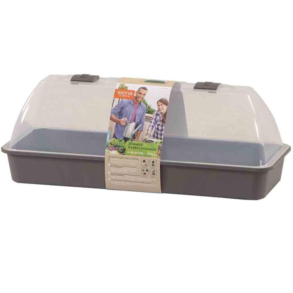 Siena Garden Serra XXL 52x42x23 Cm – Serra Da Balcone Con Coperchio E Ventilazione, Per Piante E Semine