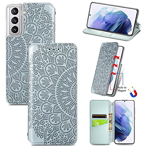 Coque Samsung S21 Plus mandala gris idéale pour sublimer votre style