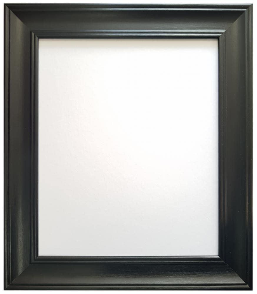 FRAMES BY POST Scandi Vintage Black Mirror 24 x 20 Inch with 4mm Bevelled Mirror
