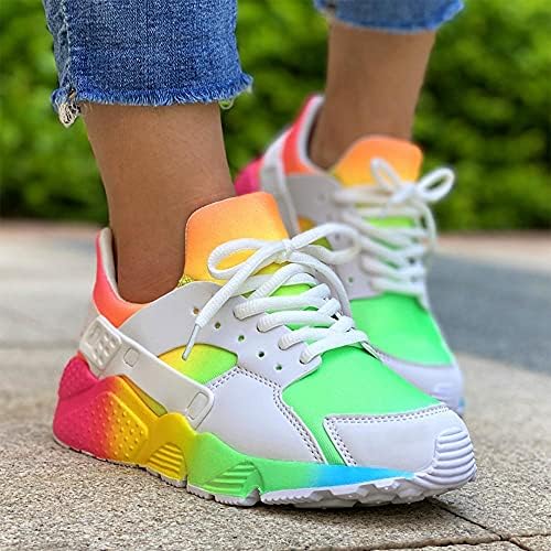 rainbow colored tennis shoes
