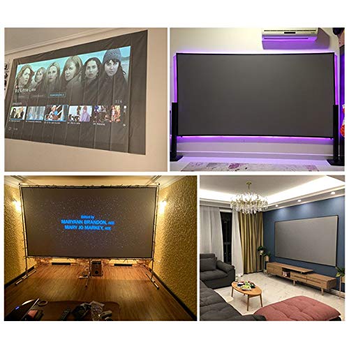 Pantalla de proyector alta brillo 3.2m x 1.6m tela reflectante miniatura 3
