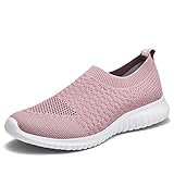 TIOSEBON Women's Walking Shoes Lightweight Breathable Yoga Travel Sneakers 6.5 US Mauve