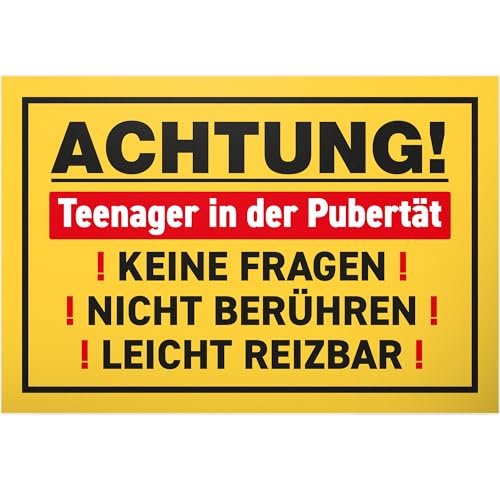 DankeDir! Teenager in der Pubertät - 30 x 20 cm Schild - Geburtstag Jugendliche Tür Deko Zimmer Deko Geschenk Idee - Zimmer Spruch Türschild Jungen & Mädchen Geschenkidee Jugendzimmer