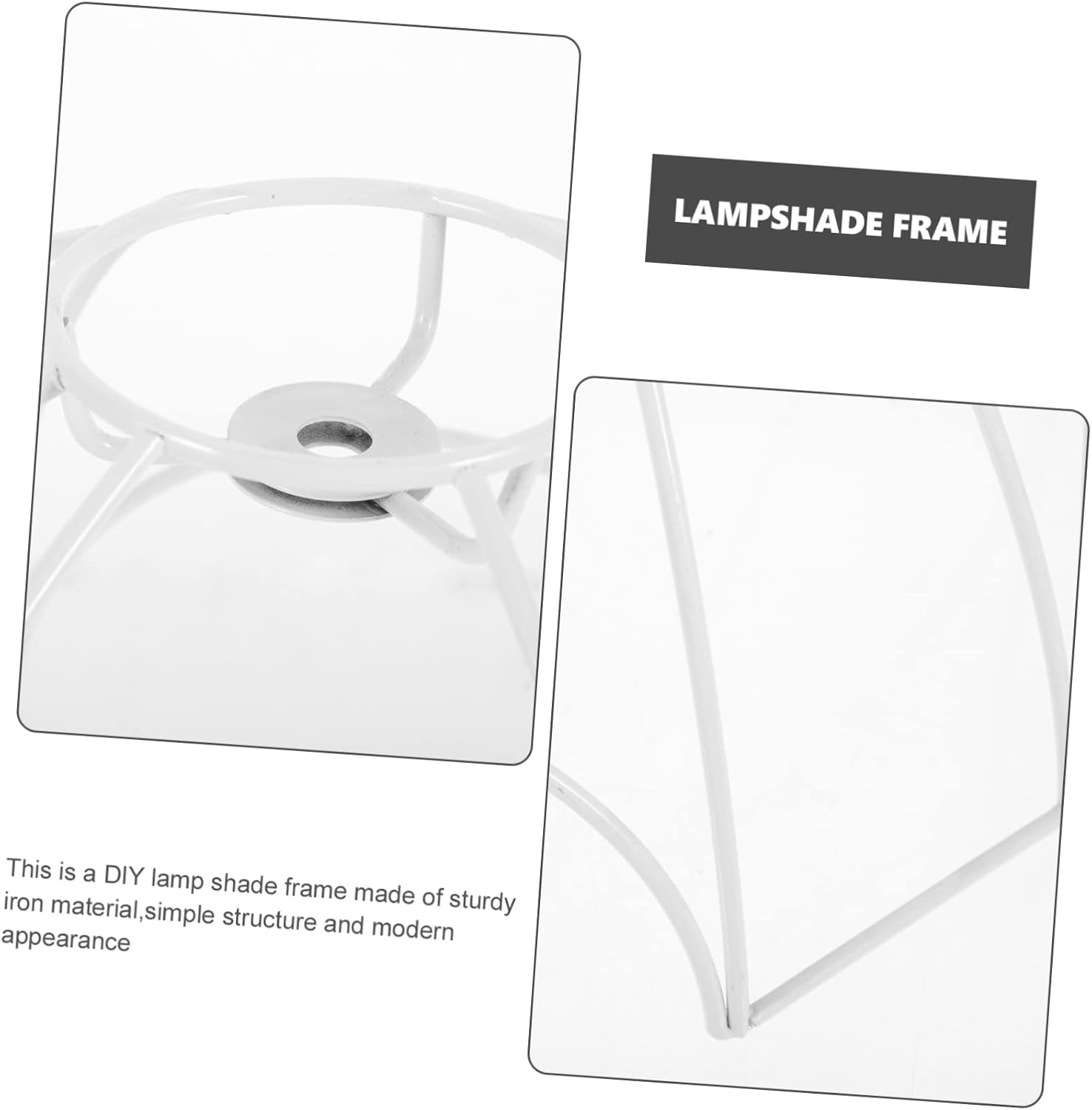 Table Lamp Shade Frame Retro European Style Lampshade Frame for Diy Table Light Shade Rack Metal Lamp Cover Bracket for Home Office Cafe Decor 11.81 X 11.81 X 6.29 in