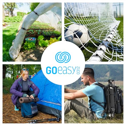 Image of GOEASY0312 Ball Bungee Cords 6 Inch, 50 PCS | Elastic String Ball Bungee Cords for Canopy, Tarp, Tent Poles, Hoses & Wires, Indoor /Outdoor