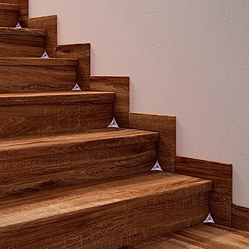 Image of NICENEEDED 100 PCS Triangle Stair Dust Corner Guards, Transparent Anti-Dirty Clear Stair Inside Corner Dust Guard, Dust-Proof Decorative Stair Dust Corners for Steps Wall Drawer Wardrobe