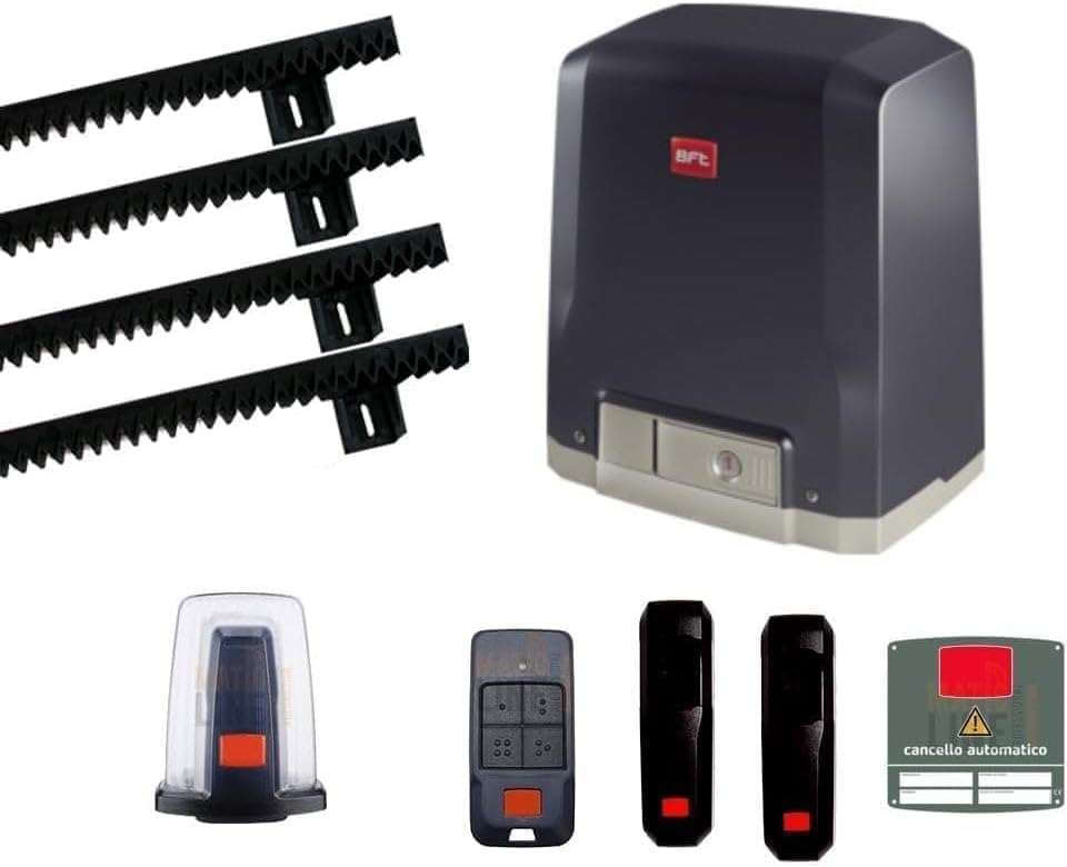 PROMO KIT DEIMOS BT B400 CANCELLO SCORREVOLE 24V 400KG 2618183 CON 4 MT DI CREMAGLIERA IN NYLON