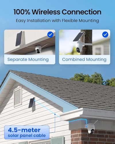 REOLINK First 4K Solar Security Cameras Wireless Outdoor, Argus PT Ultra+Solar Panel, 360° Pan Tilt Auto-Tracking, 8MP Color Night Vision, 2.4/5 GHz Wi-Fi 6, No Subscriptions, Home Hub Compatible thumbnail 5