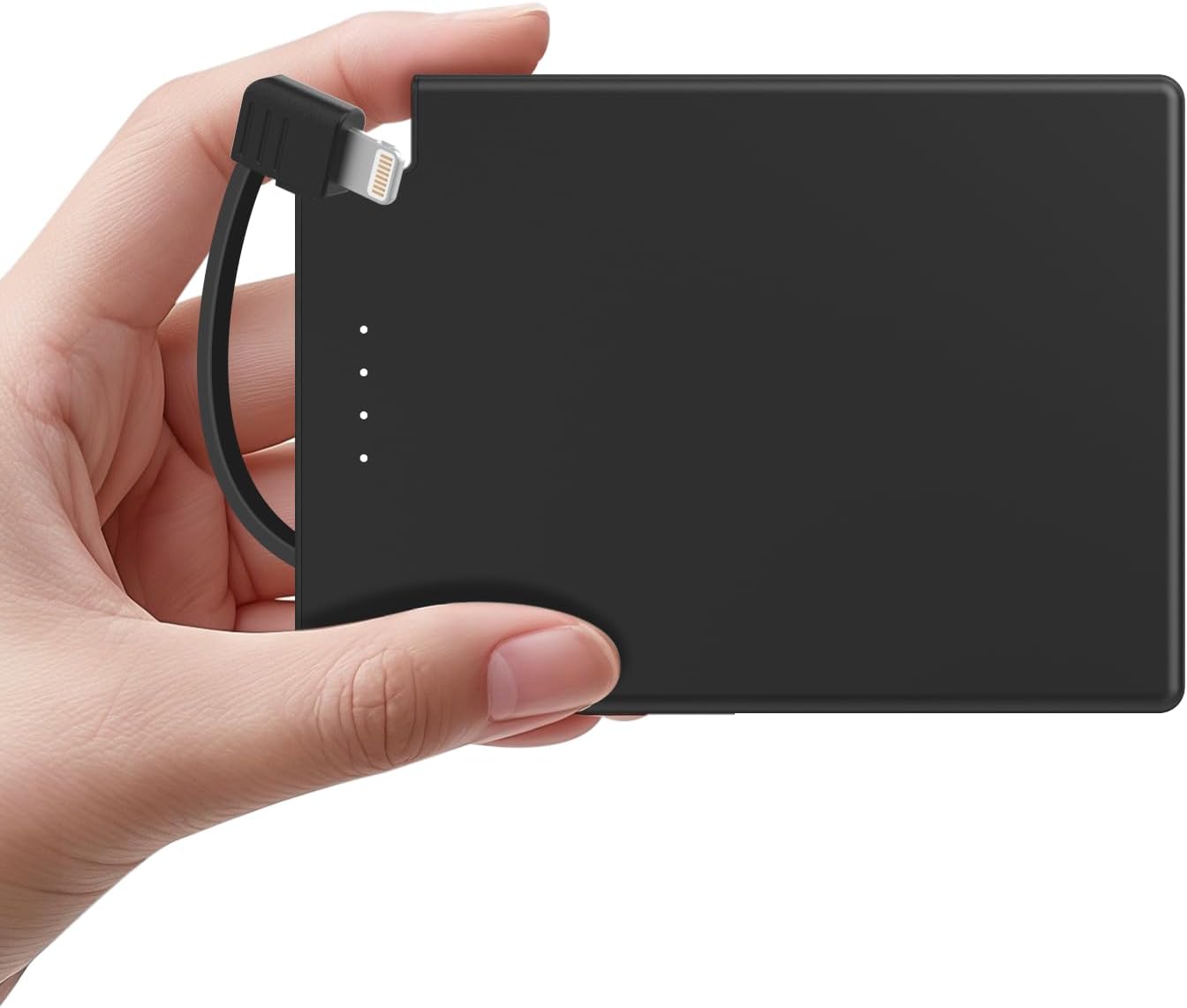 TNTOR Thin Portable Phone Charger with Built in Lightning Cable-3500mAhUltra Slim Travel Power Bank for Pocket Wallet Compatible with iPhone 14/13/12/11/X/8 Series (Not for iPhone 15 16 Series) - Image 8