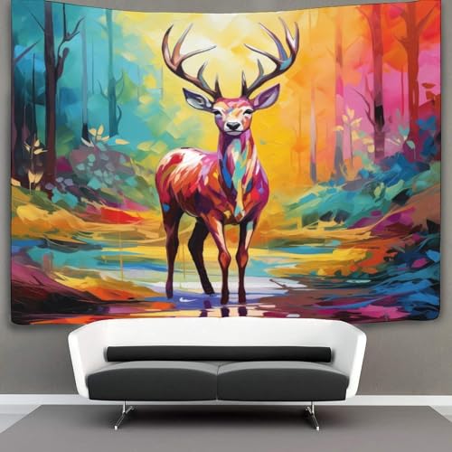 Manta de pared con alce 3D de 150x200 cm, ideal para decorar el dormitorio infantil 3