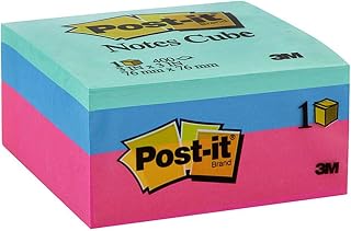 Post-it Notes, 7,6 cm x 7,6 cm, 1 cubo, notas adesivas favoritas número 1 dos EUA, onda rosa, remoção limpa, reciclável (2027-RCR)