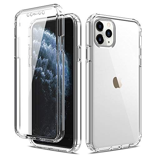 LAPOPNUT Coque iPhone 11 Transparent Silicone 360 Degrés Protection Intégrale Antichoc et Anti-Rayures Fine Étui Tactile Deux Couches Case Housse pour Apple iPhone 11 Cover