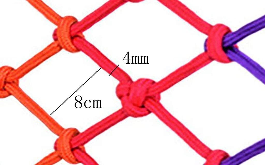 Rete da arrampicata per bambini, 1 m x 1 m, corda ninja per giungla, palestra, parco giochi, corsa ad ostacoli, arrampicata all'aperto, allenamento durevole e sicuro, rete da arrampicata per bambini