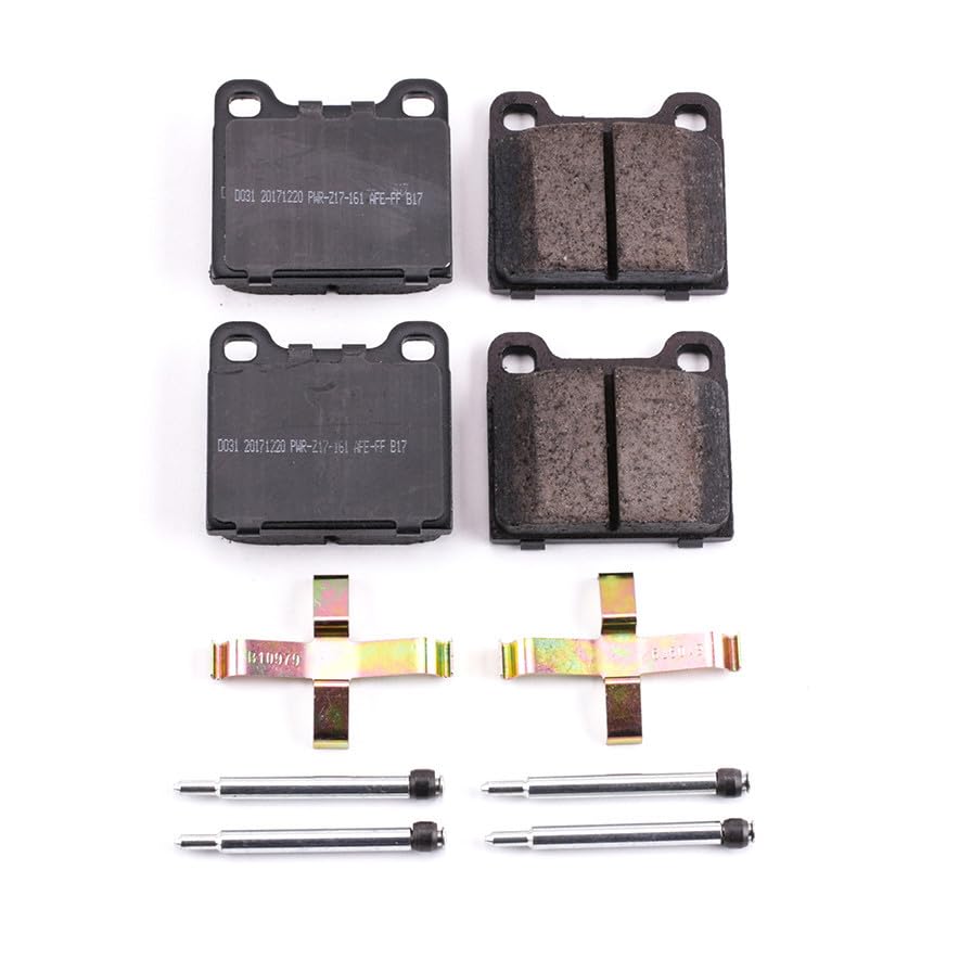 Image of PowerStop Front Brake Pads for Audi 100 Series 1970-74 |Super 90 1969-72 |BMW 1500 1961-64 |1600 1967-69 |1600-2 1967-69 - Z17 Ceramic Brake Pads with Installation Hardware, 17-031