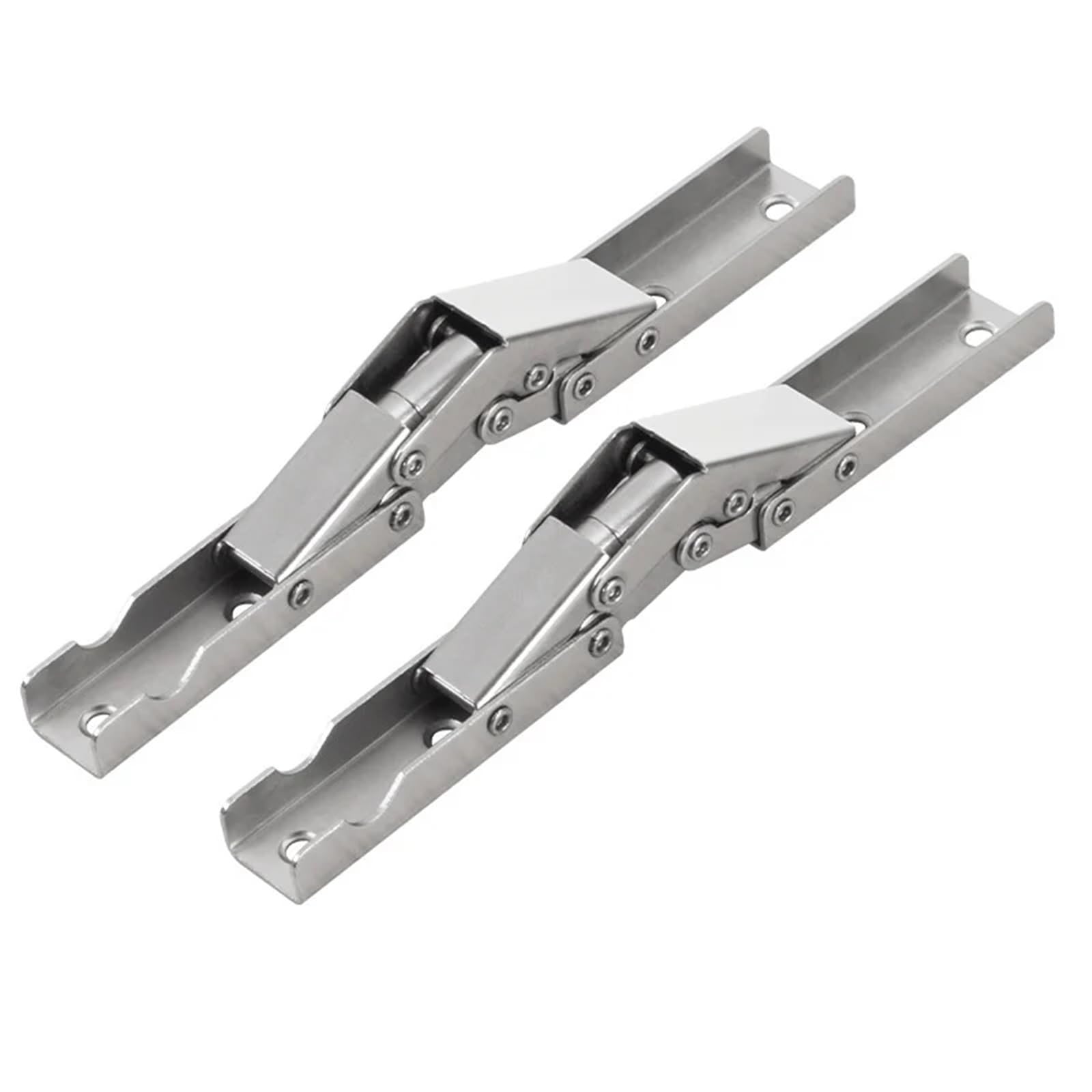 Padgcnor One Color Folding Hinge 2Pcs/Set 90/180 Degree Self-Locking Folding Hinges Steel Brackets Table Legs Hidden Hinge Flat Extension Support Bracket