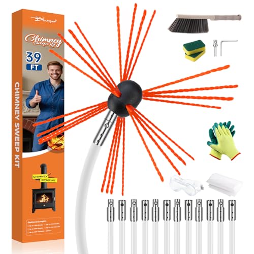 Bluesea 39 Feet Chimney Sweep Kit
