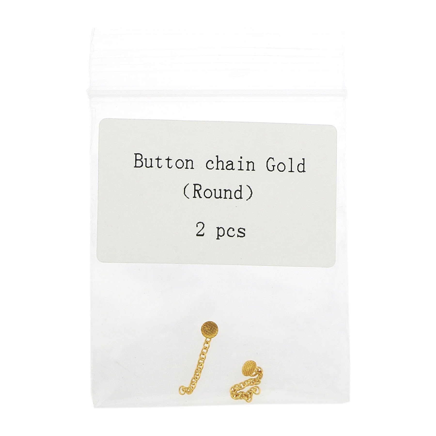 10 Pcs 24K Plated Gold Traction Chain Lingual Buttons Chain