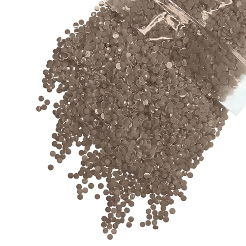 qiipii 5300PCS 3mm Solid Brown Resin Rhinestones for Bedazzling Crafting SS10 Flatback Pure Brown Stones Bulk Diamonds Gems Charms for Nails Face Eyes Makeup Tumblers DIY Crafts Clothes Shoes Phones