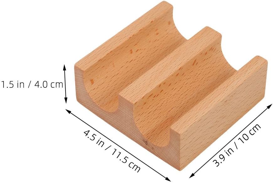 Alipis 2pcs Japanese Style U Shaped Sushi Holder Wooden Sashimi Rack Hand Roll Holder Traditional Sushi Rack for Restaurants Party Food Serving and Display