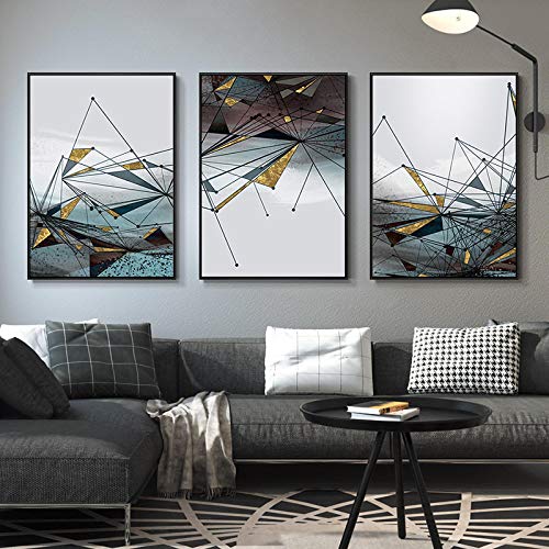 Art mural abstrait aquarelle pour salon moderne et bureau au style de technologie industrielle