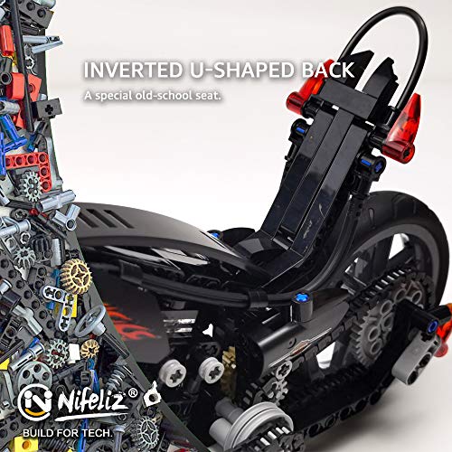 Nifeliz NF10002 Knuckle Chopper Motorcycle Building Kit thumb #6