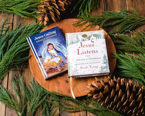 Image of Jesus Listens--for Advent and Christmas, Padded Hardcover, with Full Scriptures: Prayers for the Season (A 40-Day Devotional) - The Perfect Christian Gift for the Holidays