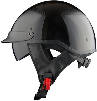 1Storm Motorcycle Half Face Helmet Mopeds Scooter Pilot with Retractable Inner Smoked Visor