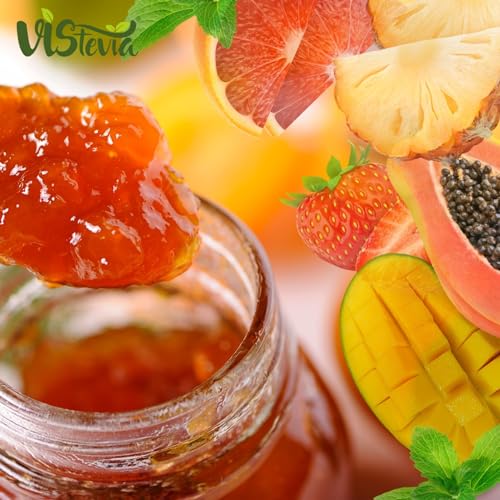 Image of VIStevia Sugar Free Mixed Fruit Jam (220g) | Diabetic & Keto Friendly | Sweetened with Stevia and Erythritol | 100% natural | More than 60% whole fruit | Tastes delicious