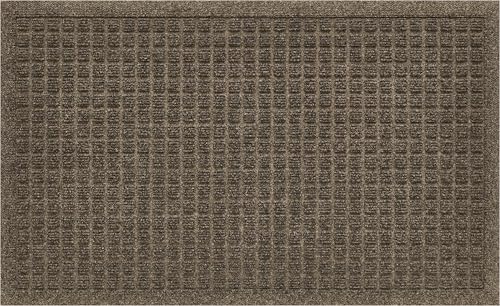 andiamo Fußmatte Kenora – rutschfeste & waschbare Schmutzmatte mit Waben-Design – Türvorleger für den Innenbereich mit Einer flachen Struktur – 46 x 76 cm in Braun