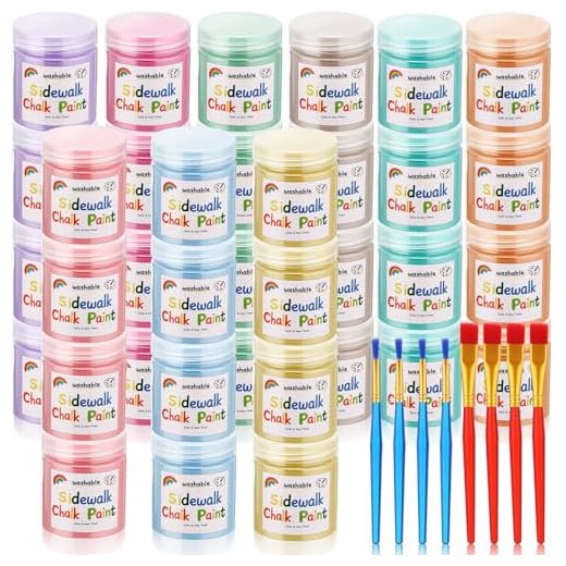 Faccito Sidewalk Chalk Paint Kit - 36 Pieces