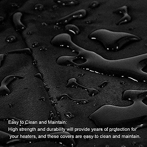 Weerbestendige hoes voor terrasverwarming, waterdicht, winddicht, UV-bestendig, heavy duty, scheurvast, zwart - Image 5