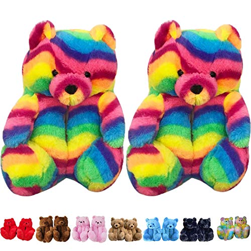 Teddy Bear Slippers Women Plush Home Indoor Winter Warm Slippers Anti-Slip (Valentine's Day limited)