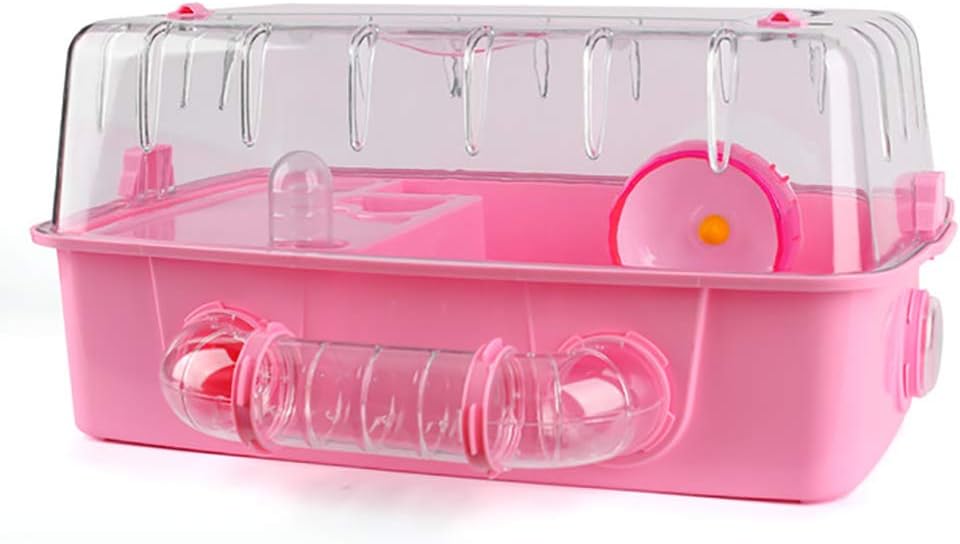 Acrylic Transparent Small Animal Cage Habitat Waterproof Guinea Pig Nest with Accessories Portable Small Animals House B