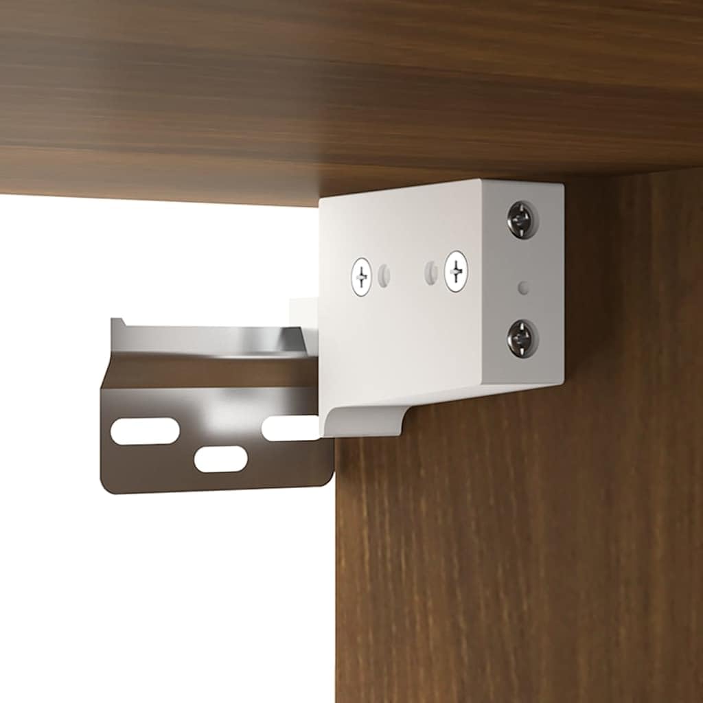 Wand Nachttisch aus Holzwerkstoff mit Stauraum und stabiler Oberplatte für Wohnzimmer und Schlafzimmer, Montageanleitung inklusive
