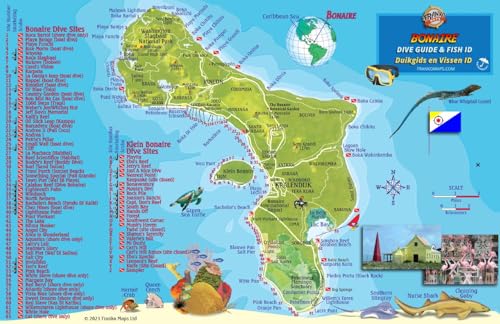 Franko Laminated Maps - Fish ID and Maps - Bonaire Scuba Dive Diving Diver Snorkel Snorkeling Map Guide Traveling Travel