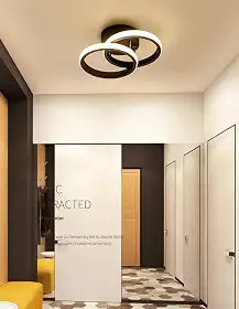 Plafon LED Minimalista 20W – Iluminação Moderna, Redondo ou Quadrado, Para Ambientes de Até 12m² (Círculos Pretos)
