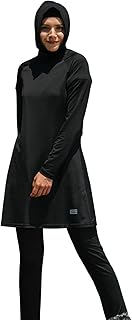 Islamic Long Sleeve Swimsuits for Women Modest Muslim 5 PCS | Full Cover Rash Guard Burkini | Arabic Swimwear