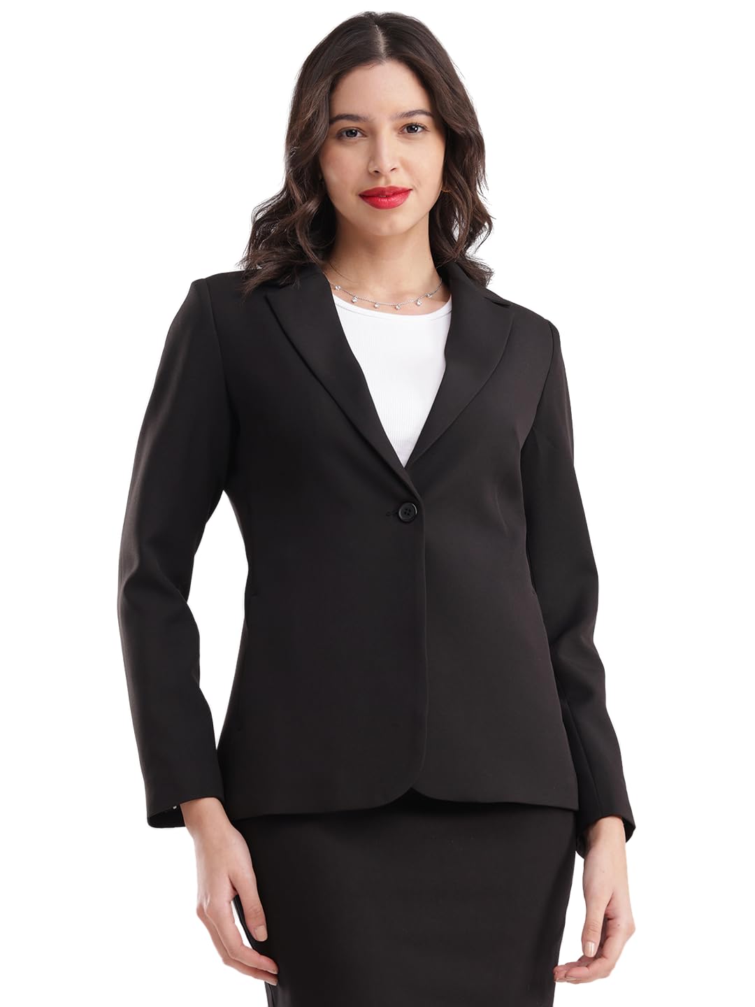 Single Breasted Blazer - Black