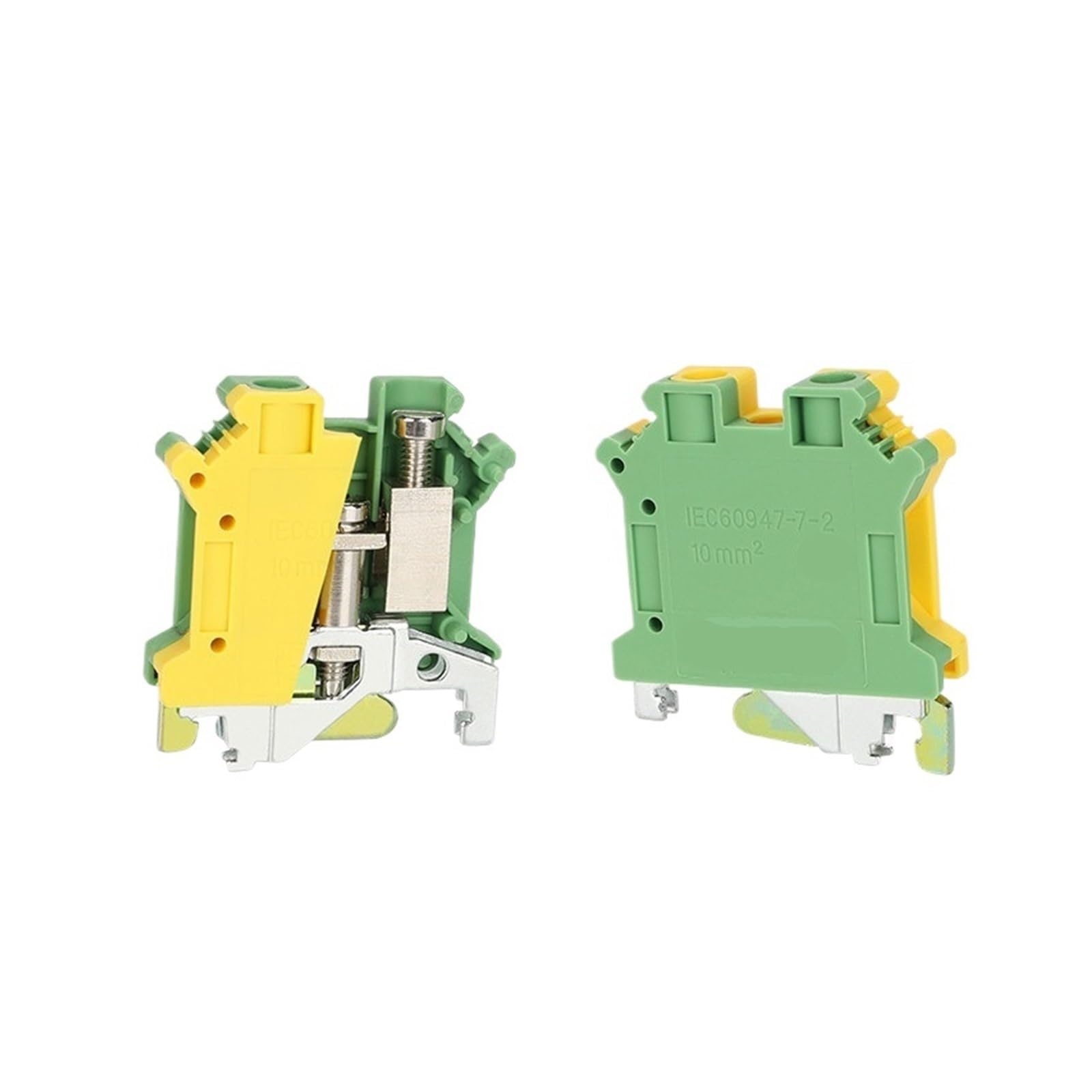 USLKG10N Morsettiera modulare a vite for messa a terra for connettori for binari conduttori UK-10N da 10 mm²(10 pcs)