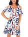 Deerose Woman July 4th Dresses Patriotic Clod Shoulder Sundresses American Flag Lightweight Sexy Summer Short Dress 2XL