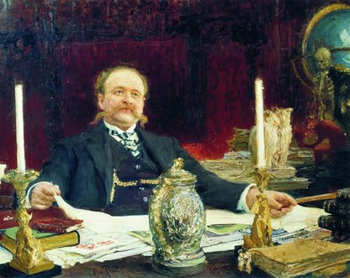 Portrait de Wilhelm Von Bitner Il'ya Repin toile émotion salon 60x90
