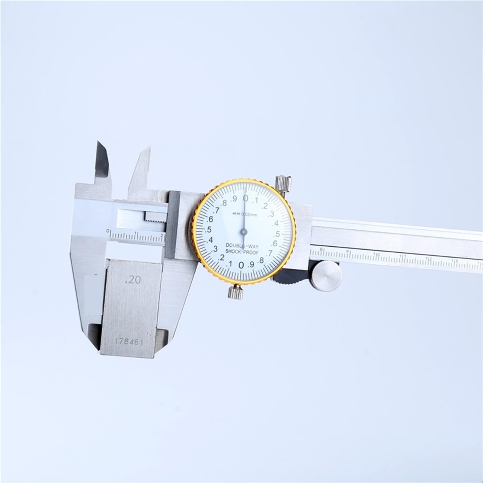 Calibradores de cuadrante de 0,01 mm Calibrador Vernier de Acero Inoxidable de 0 a 300 mm Calibradores de cuadrante Calibre métrico Herramienta de medición de 100 mm y 200 mm