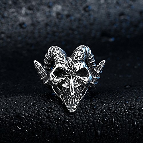 Image of Genuine Stainless Steel Ring Jewelry for Men Fashion Punk Biker Skull Rings